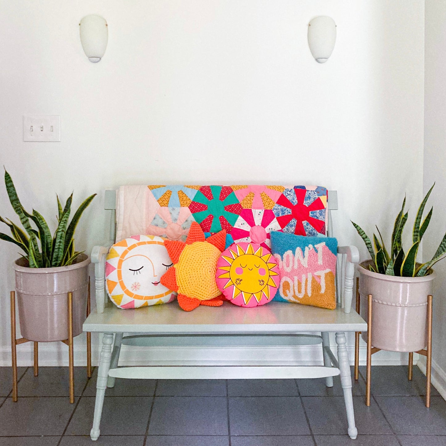 Positive Vibes Sun Pillow