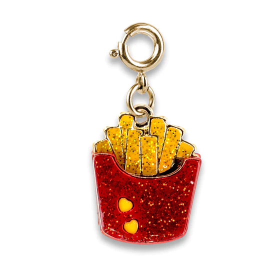 Gold Glitter French Fries Charm