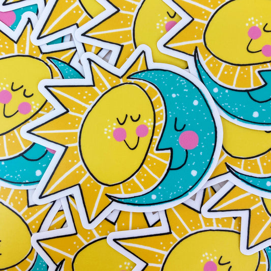 Sun and Moon Love Sticker