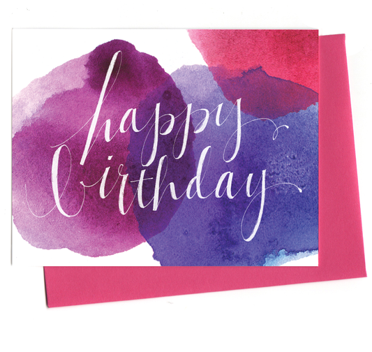 Watercolor Happy Birthday