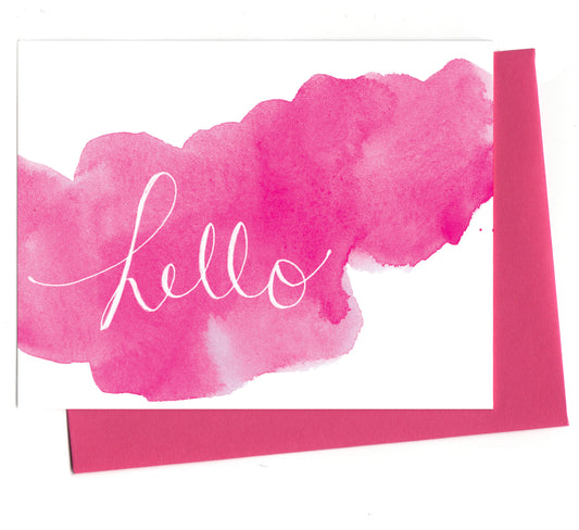 Watercolor Hello