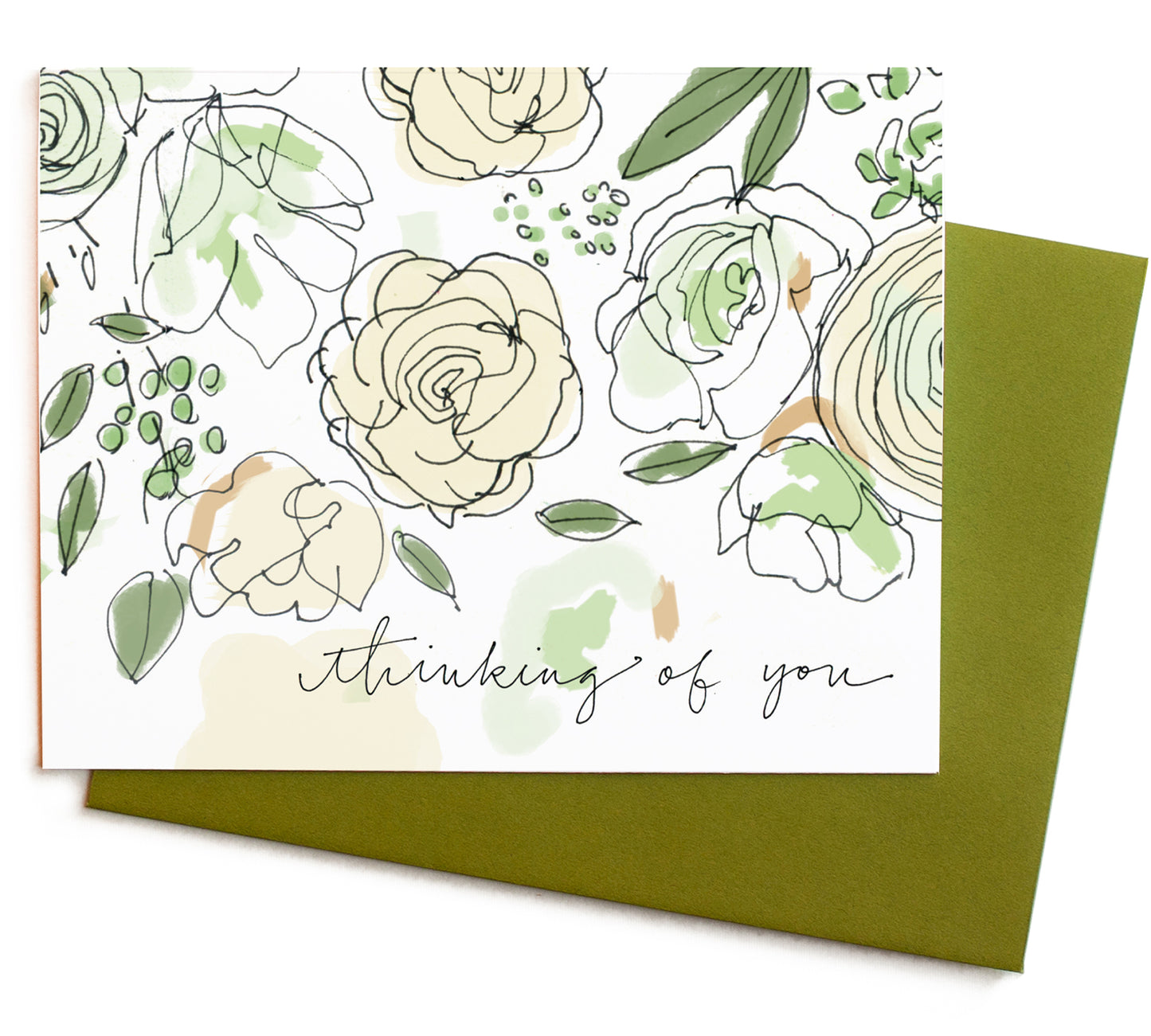 White Roses and Sage Thinking of You
